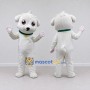 Custom White Puppy Mascot Costume Adult Full Body Suit for Pet Events