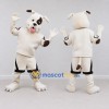 Custom Cream and Brown Dog in Sportswear Mascot Costume Adult Full Body Suit for Sports Events Custom Cream and Brown Dog in Sportswear Mascot Costume Adult Full Body Suit for Sports Events