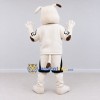 Custom Cream and Brown Dog in Sportswear Mascot Costume Adult Full Body Suit for Sports Events Custom Cream and Brown Dog in Sportswear Mascot Costume Adult Full Body Suit for Sports Events