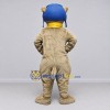 Custom Tan Blue and Yellow Animal Aviator Mascot Costume Adult Full Body Suit for Aviation Events Custom Tan Blue and Yellow Animal Aviator Mascot Costume Adult Full Body Suit for Aviation Events
