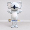 Custom Light Gray and White Koala Mascot Costume Adult Full Body Suit for Children's Events Custom Light Gray and White Koala Mascot Costume Adult Full Body Suit for Children's Events