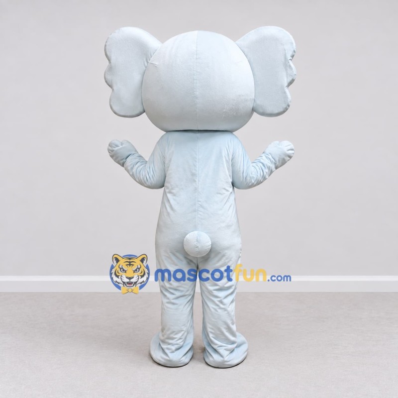 Custom Light Gray and White Koala Mascot Costume Adult Full Body Suit for Children's Events Custom Light Gray and White Koala Mascot Costume Adult Full Body Suit for Children's Events
