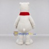 Custom White and Red Polar Bear with Scarf Mascot Costume Adult Full Body Suit for Winter Events Custom White and Red Polar Bear with Scarf Mascot Costume Adult Full Body Suit for Winter Events