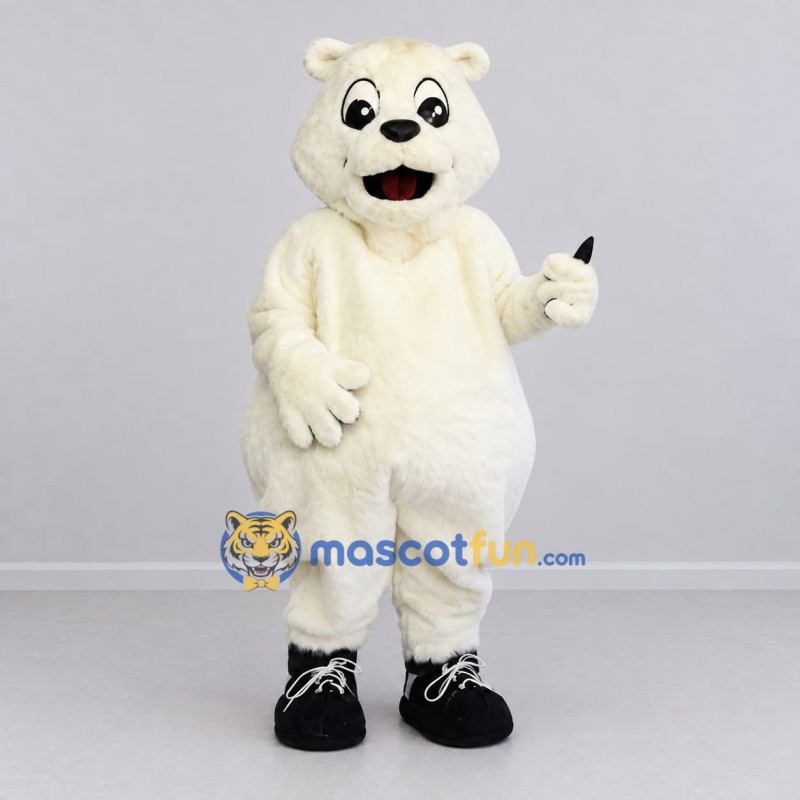 Custom White Polar Bear Mascot Costume Adult Full Body Suit for Winter Events Custom White Polar Bear Mascot Costume Adult Full Body Suit for Winter Events