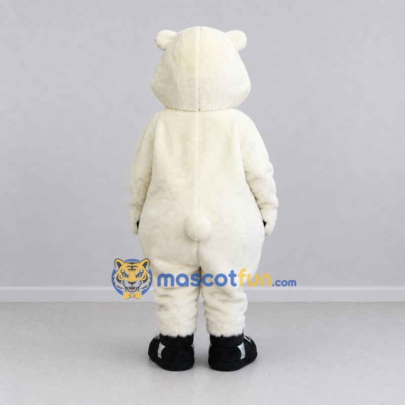 Custom White Polar Bear Mascot Costume Adult Full Body Suit for Winter Events Custom White Polar Bear Mascot Costume Adult Full Body Suit for Winter Events