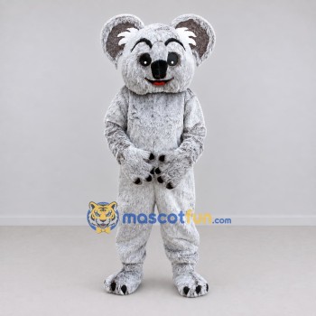 Custom Gray and White Koala Mascot Costume Adult Full Body Suit for Wildlife Events Custom Gray and White Koala Mascot Costume Adult Full Body Suit for Wildlife Events