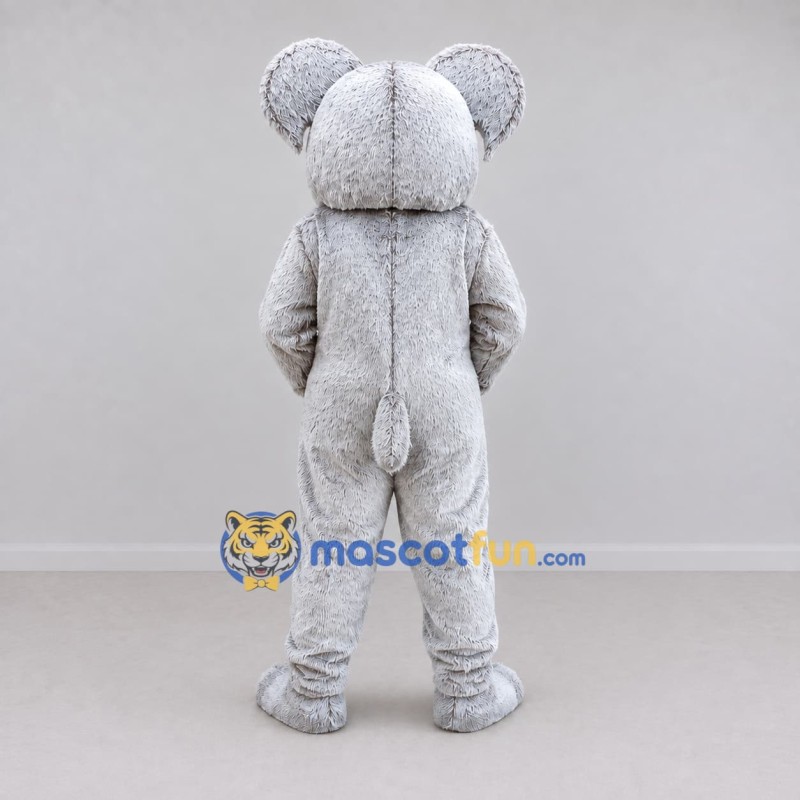 Custom Gray and White Koala Mascot Costume Adult Full Body Suit for Wildlife Events