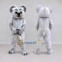 Custom Gray and White Koala Mascot Costume Adult Full Body Suit for Wildlife Events
