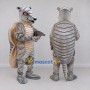 Custom Gray and Tan Armadillo Mascot Costume Adult Full Body Suit for Wildlife Events