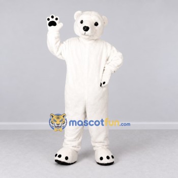Custom White Polar Bear Mascot Costume Adult Full Body Suit for Winter Events Custom White Polar Bear Mascot Costume Adult Full Body Suit for Winter Events