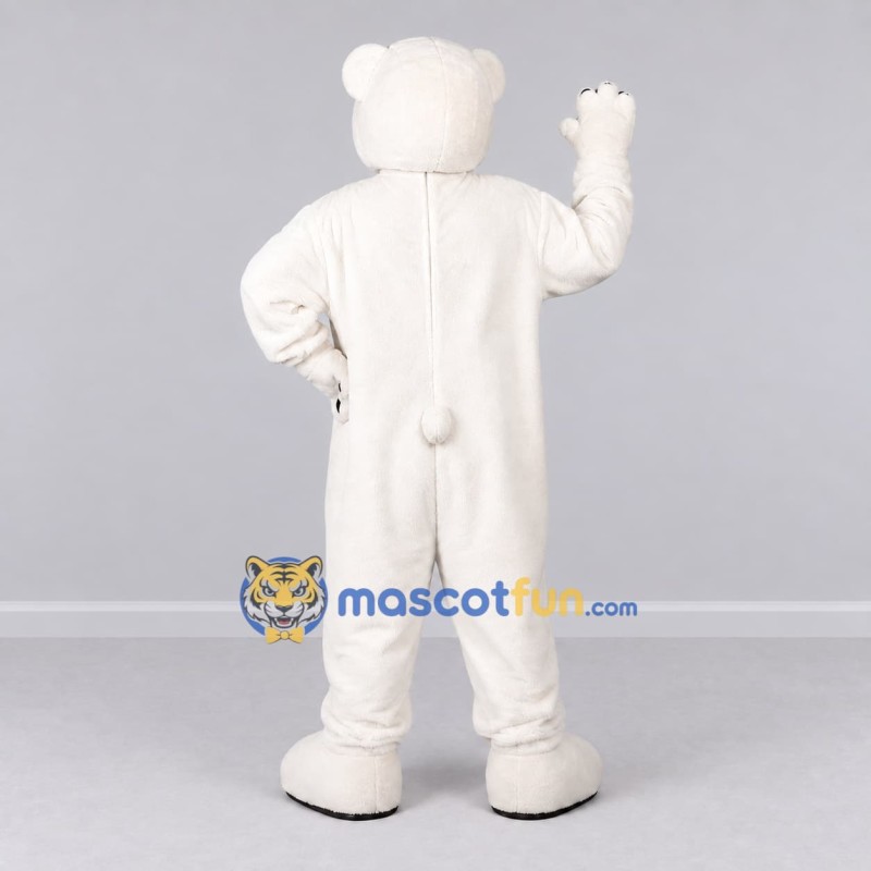 Custom White Polar Bear Mascot Costume Adult Full Body Suit for Winter Events Custom White Polar Bear Mascot Costume Adult Full Body Suit for Winter Events