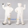 Custom White Polar Bear Mascot Costume Adult Full Body Suit for Winter Events
