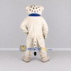Custom Cream and Blue Spotted Cat with Scarf Mascot Costume Adult Full Body Suit for Wildlife Events