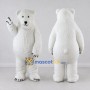 Custom White Polar Bear Mascot Costume Adult Full Body Suit for Winter Events