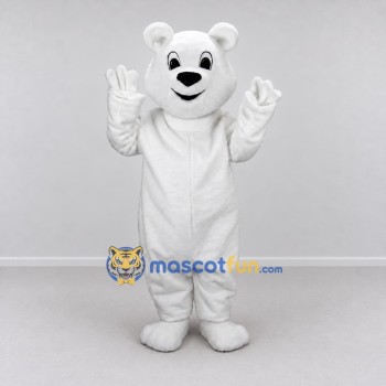 Custom White Polar Bear Mascot Costume Adult Full Body Suit for Winter Events Custom White Polar Bear Mascot Costume Adult Full Body Suit for Winter Events