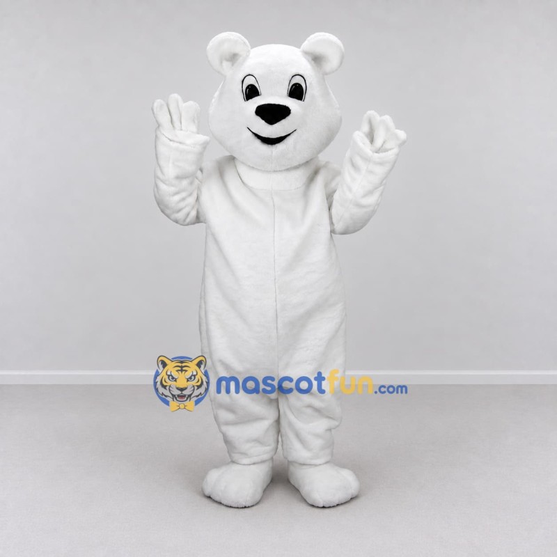 Custom White Polar Bear Mascot Costume Adult Full Body Suit for Winter Events Custom White Polar Bear Mascot Costume Adult Full Body Suit for Winter Events