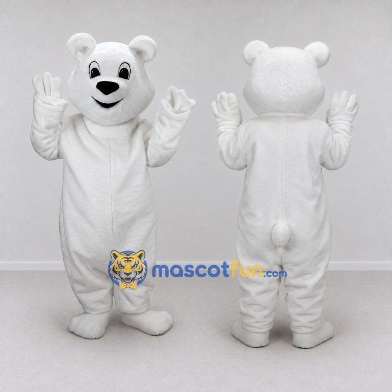 Custom White Polar Bear Mascot Costume Adult Full Body Suit for Winter Events Custom White Polar Bear Mascot Costume Adult Full Body Suit for Winter Events