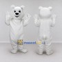 Custom White Polar Bear Mascot Costume Adult Full Body Suit for Winter Events