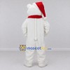 Custom White and Red Christmas Polar Bear Mascot Costume Adult Full Body Suit for Holiday Events Custom White and Red Christmas Polar Bear Mascot Costume Adult Full Body Suit for Holiday Events