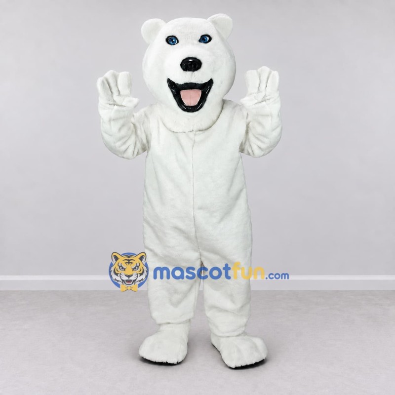 Custom White Polar Bear Mascot Costume Adult Full Body Suit for Winter Events Custom White Polar Bear Mascot Costume Adult Full Body Suit for Winter Events