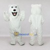 Custom White Polar Bear Mascot Costume Adult Full Body Suit for Winter Events Custom White Polar Bear Mascot Costume Adult Full Body Suit for Winter Events