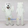 Custom White Polar Bear Mascot Costume Adult Full Body Suit for Winter Events