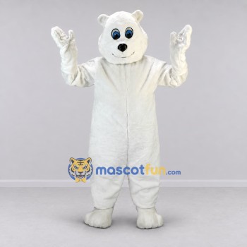 Custom White Polar Bear Mascot Costume Adult Full Body Suit for Winter Events Custom White Polar Bear Mascot Costume Adult Full Body Suit for Winter Events