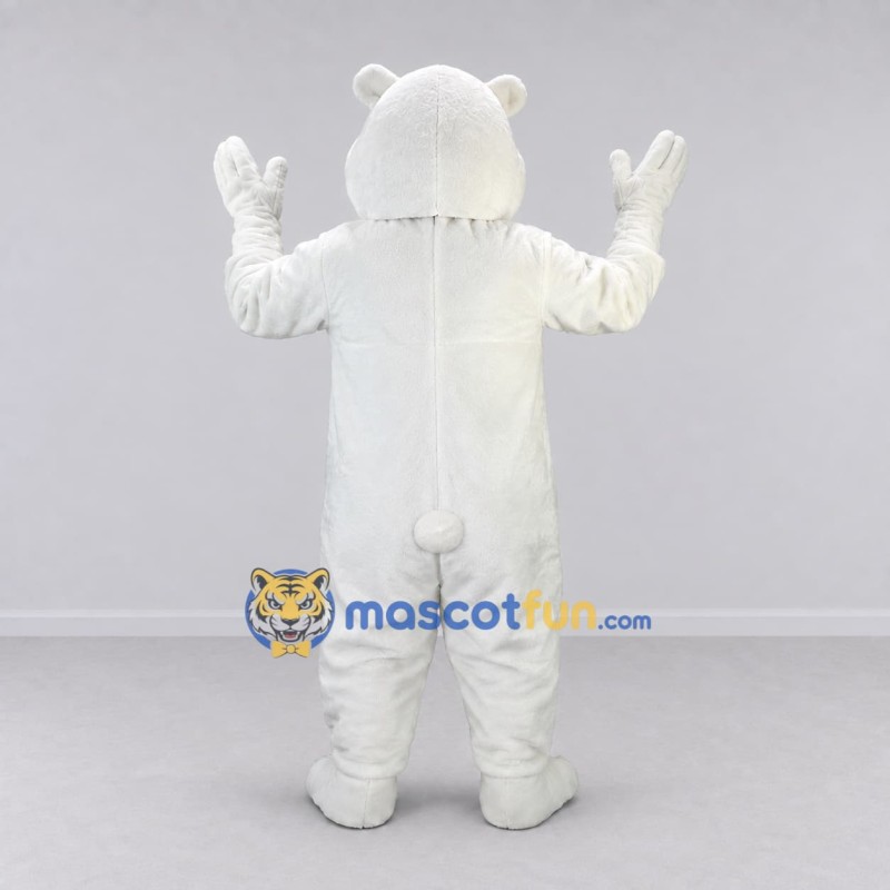 Custom White Polar Bear Mascot Costume Adult Full Body Suit for Winter Events Custom White Polar Bear Mascot Costume Adult Full Body Suit for Winter Events