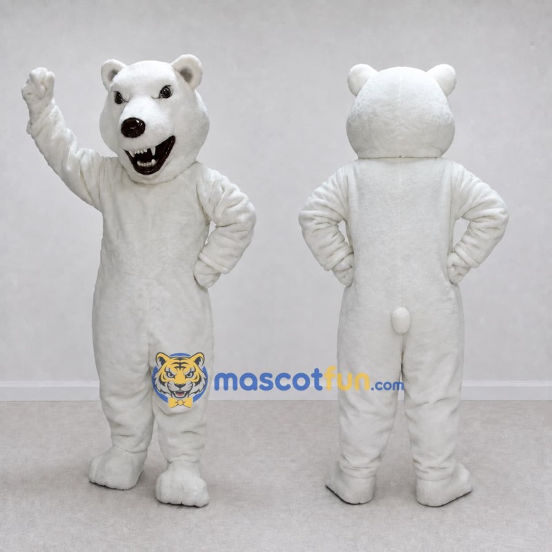 Custom White Polar Bear Mascot Costume Adult Full Body Suit for Winter Events Custom White Polar Bear Mascot Costume Adult Full Body Suit for Winter Events