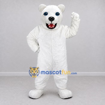 Custom White Polar Bear Mascot Costume Adult Full Body Suit for Winter Events Custom White Polar Bear Mascot Costume Adult Full Body Suit for Winter Events