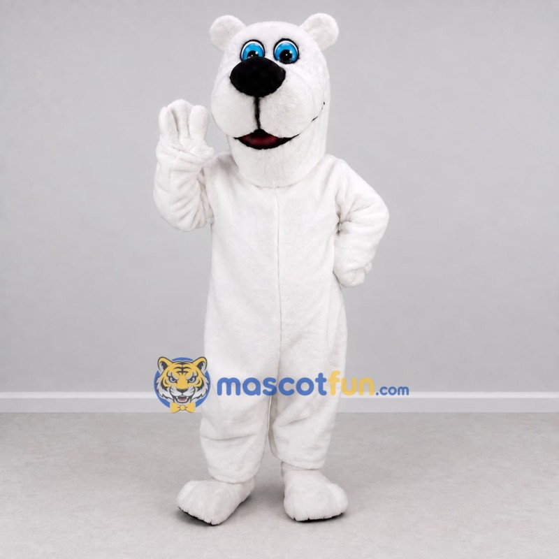 Custom White Polar Bear Mascot Costume Adult Full Body Suit for Winter Events Custom White Polar Bear Mascot Costume Adult Full Body Suit for Winter Events