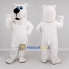 Custom White Polar Bear Mascot Costume Adult Full Body Suit for Winter Events Custom White Polar Bear Mascot Costume Adult Full Body Suit for Winter Events