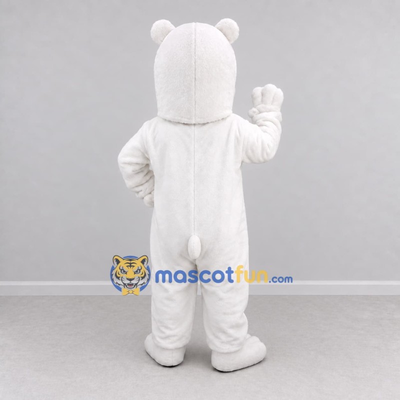 Custom White Polar Bear Mascot Costume Adult Full Body Suit for Winter Events Custom White Polar Bear Mascot Costume Adult Full Body Suit for Winter Events