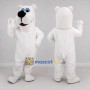 Custom White Polar Bear Mascot Costume Adult Full Body Suit for Winter Events