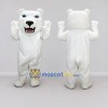 Custom White Roaring Polar Bear Mascot Costume Adult Full Body Suit for Sports Events Custom White Roaring Polar Bear Mascot Costume Adult Full Body Suit for Sports Events