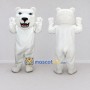 Custom White Roaring Polar Bear Mascot Costume Adult Full Body Suit for Sports Events