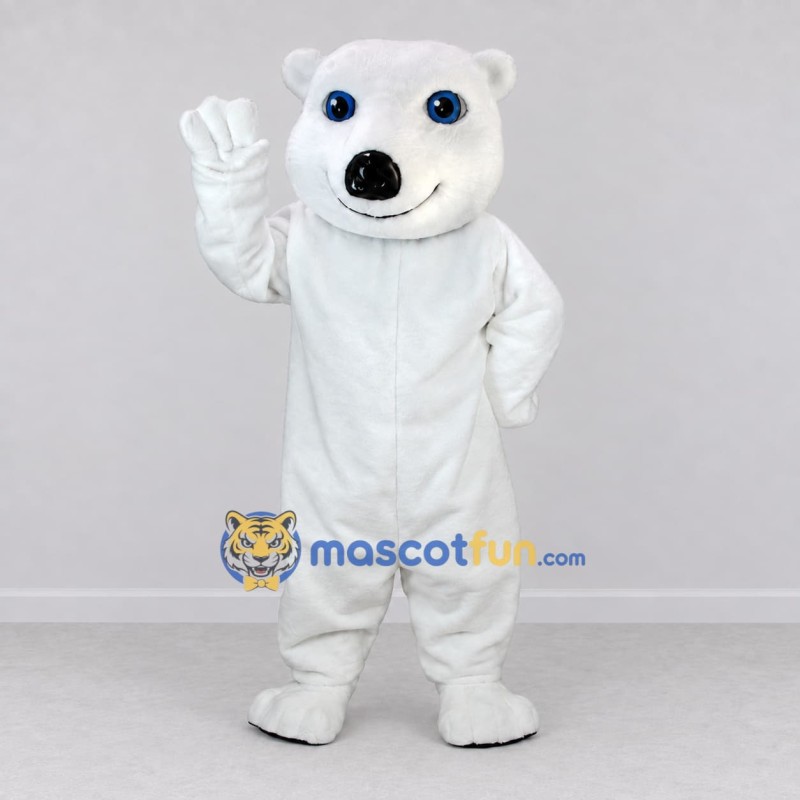 Custom White Polar Bear Mascot Costume Adult Full Body Suit for Winter Events Custom White Polar Bear Mascot Costume Adult Full Body Suit for Winter Events