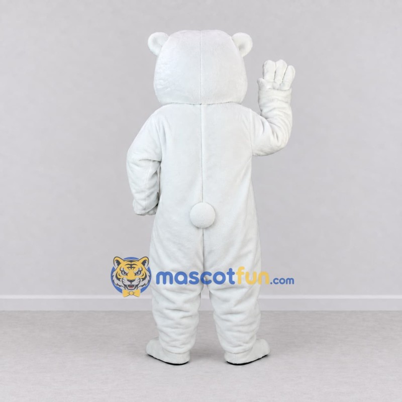 Custom White Polar Bear Mascot Costume Adult Full Body Suit for Winter Events Custom White Polar Bear Mascot Costume Adult Full Body Suit for Winter Events