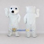 Custom White Polar Bear Mascot Costume Adult Full Body Suit for Winter Events