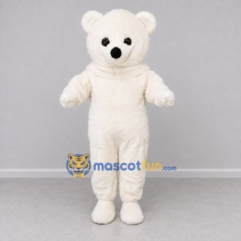 Custom White Teddy Bear Mascot Costume Adult Full Body Suit for Children's Events Custom White Teddy Bear Mascot Costume Adult Full Body Suit for Children's Events