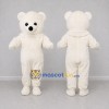 Custom White Teddy Bear Mascot Costume Adult Full Body Suit for Children's Events Custom White Teddy Bear Mascot Costume Adult Full Body Suit for Children's Events