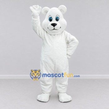 Custom White Polar Bear Mascot Costume Adult Full Body Suit for Winter Events Custom White Polar Bear Mascot Costume Adult Full Body Suit for Winter Events
