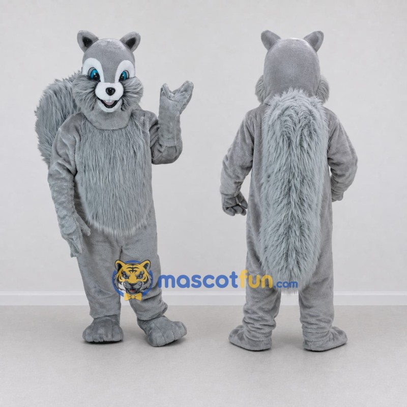 Custom Gray Squirrel Mascot Costume Adult Full Body Suit for Woodland Events Custom Gray Squirrel Mascot Costume Adult Full Body Suit for Woodland Events