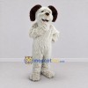 Custom White and Brown Shaggy Dog Mascot Costume Adult Full Body Suit for Pet Events Custom White and Brown Shaggy Dog Mascot Costume Adult Full Body Suit for Pet Events