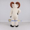 Custom Cream and Brown Ram Mascot Costume Adult Full Body Suit for Farm Events Custom Cream and Brown Ram Mascot Costume Adult Full Body Suit for Farm Events