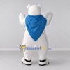 Custom White and Blue Polar Bear with Cape Mascot Costume Adult Full Body Suit for Winter Events Custom White and Blue Polar Bear with Cape Mascot Costume Adult Full Body Suit for Winter Events