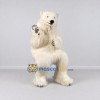 Custom White Polar Bear Mascot Costume Adult Full Body Suit for Winter Events Custom White Polar Bear Mascot Costume Adult Full Body Suit for Winter Events