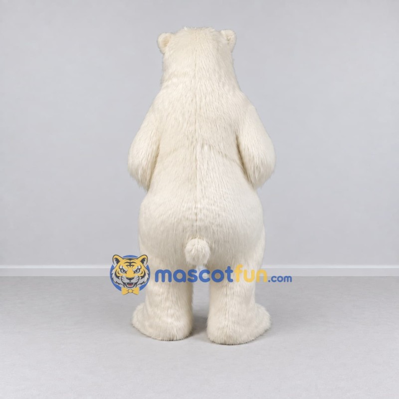 Custom White Polar Bear Mascot Costume Adult Full Body Suit for Winter Events Custom White Polar Bear Mascot Costume Adult Full Body Suit for Winter Events