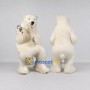 Custom White Polar Bear Mascot Costume Adult Full Body Suit for Winter Events