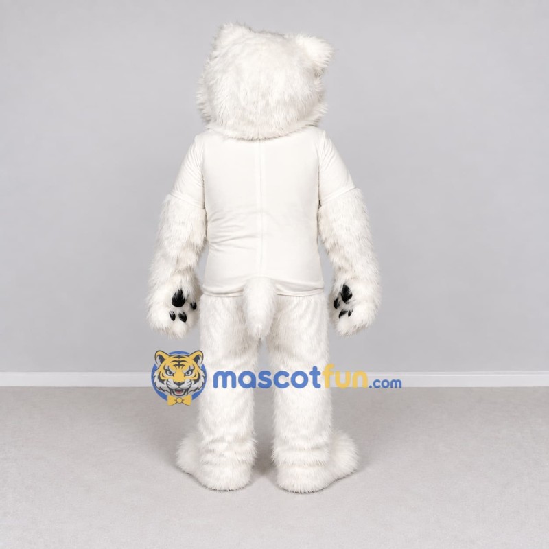 Custom White Polar Bear Mascot Costume Adult Full Body Suit for Winter Events Custom White Polar Bear Mascot Costume Adult Full Body Suit for Winter Events